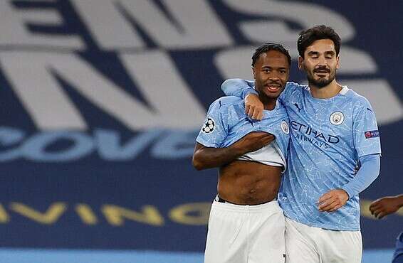 סיטי חוגגת על הראש של פורטו // צילום: רויטרס